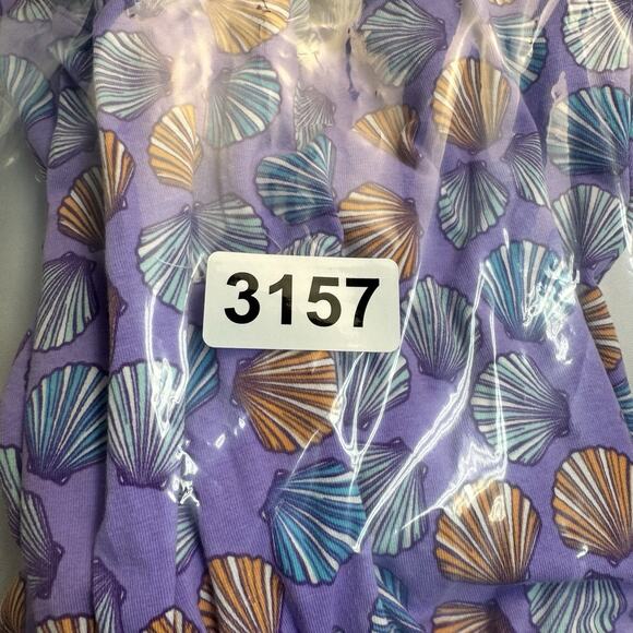Counting Daisies Girl's 2-Piece Ruffled Top & Short Set Size 6X Lilac Sea Shell - Picture 7 of 7
